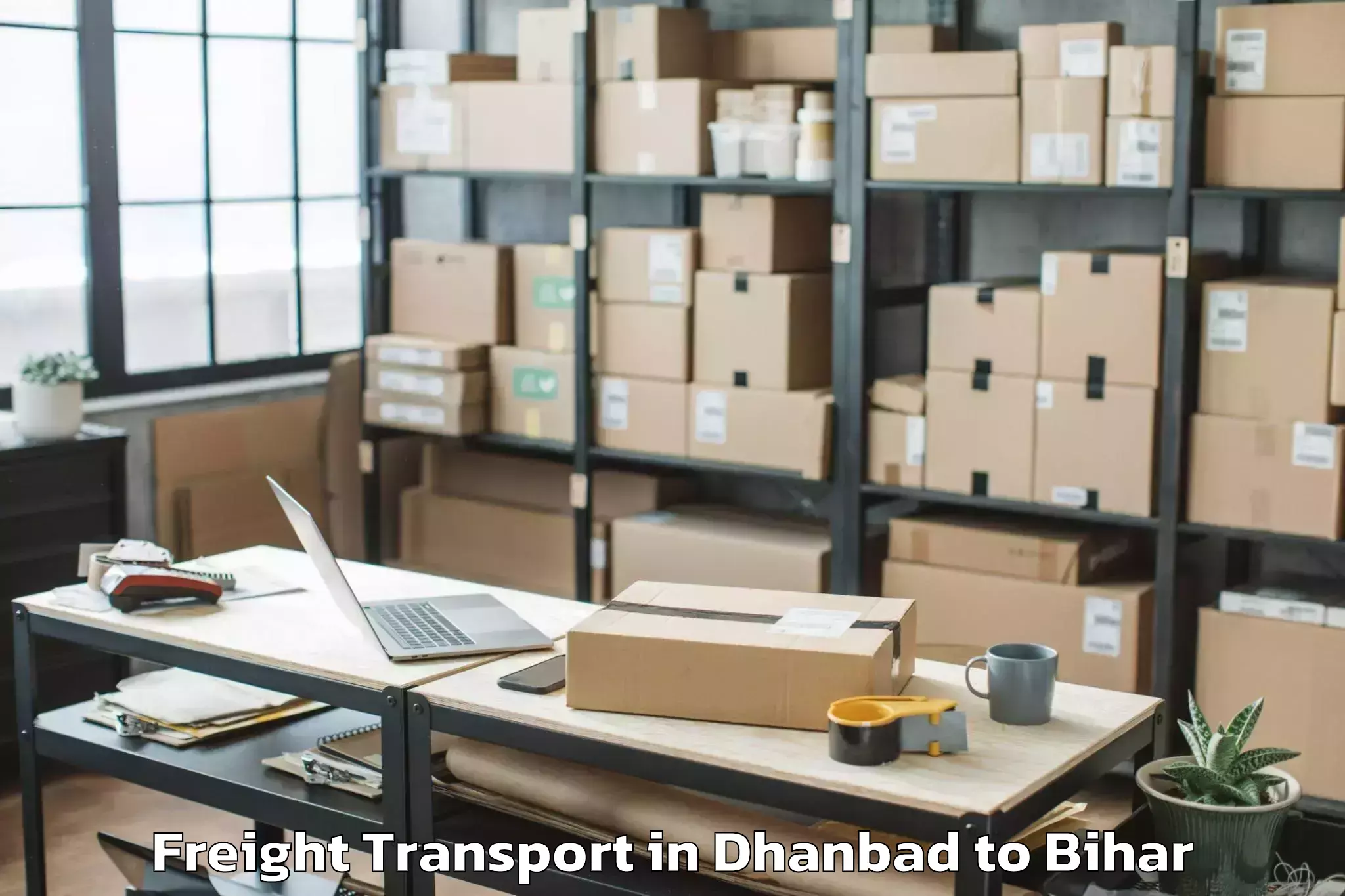 Easy Dhanbad to Bela Freight Transport Booking